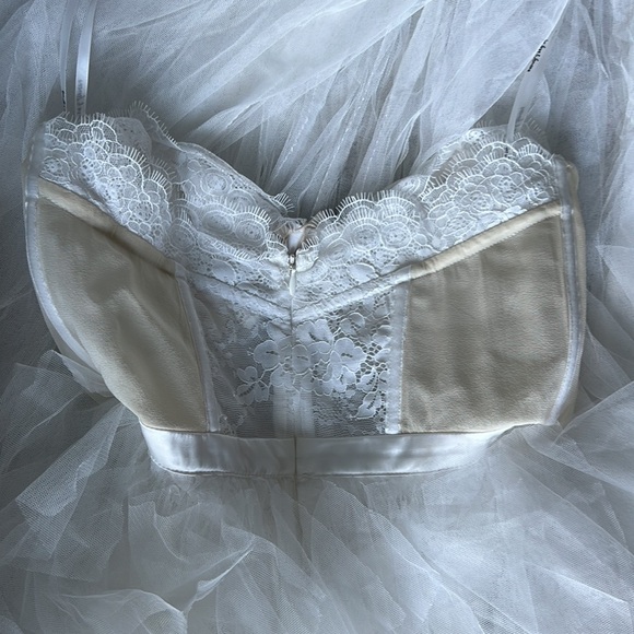 For Love & Lemons Bustier Gown in White Small - Picture 9 of 10